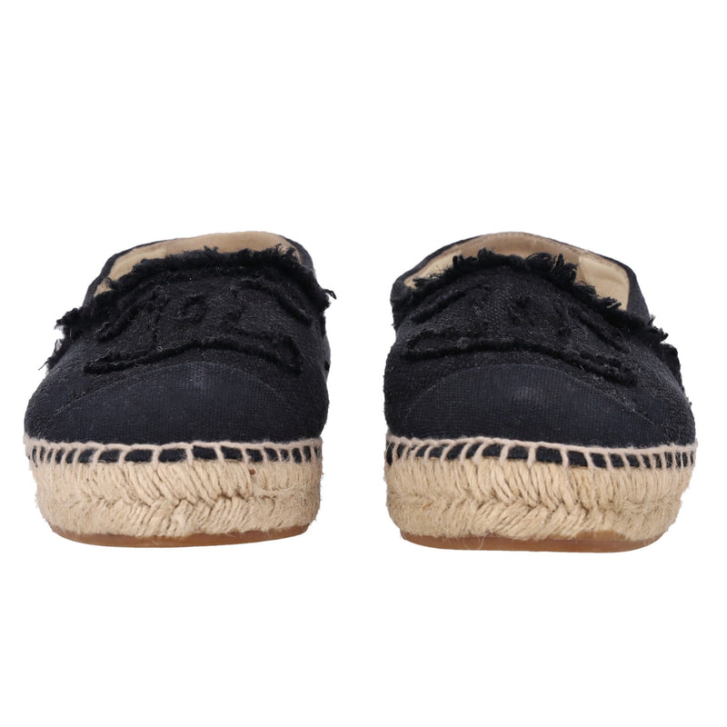 Chanel 'CC' Logo Canvas Espadrilles. Size 35