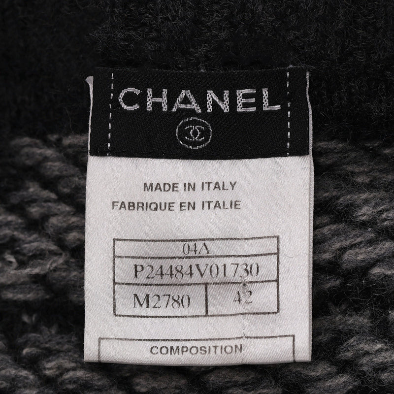 Chanel Cashmere Funnel Neck Cardigan/Jacket. Size 42FR