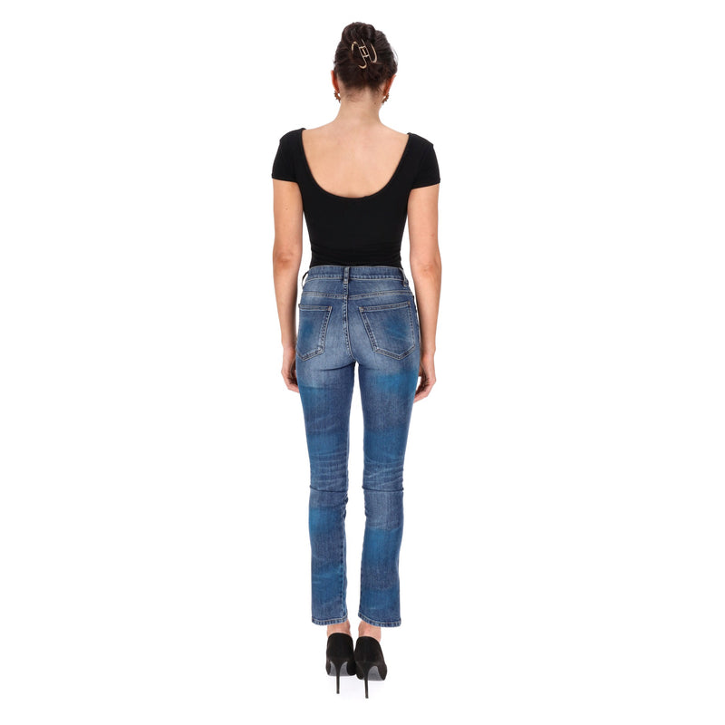 Chanel Cuba Collection Painted Cotton Jeans. Size 34FR