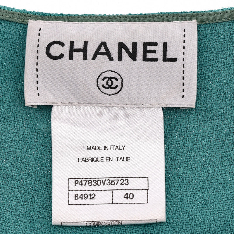 Chanel Colour-Block Top With 'CC' Logo Pearl Buttons. Size 40IT