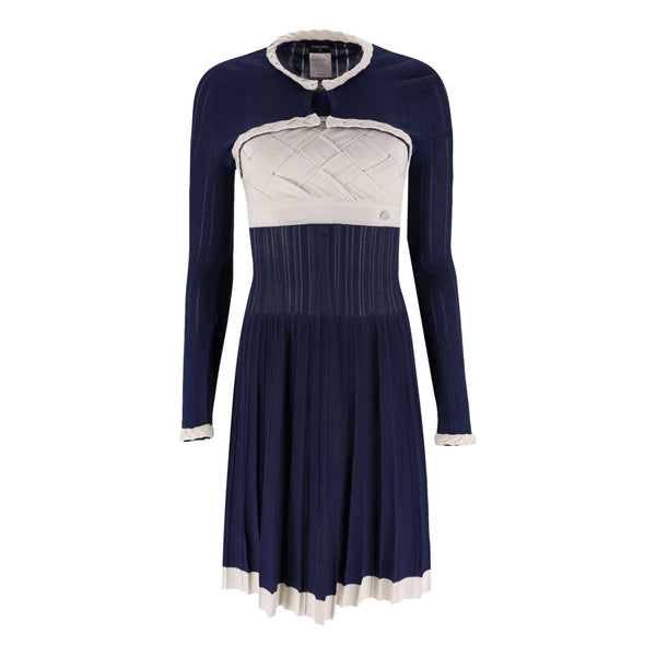 Chanel Haltered Dress & Bolero Cardigan Set. Size 38FR