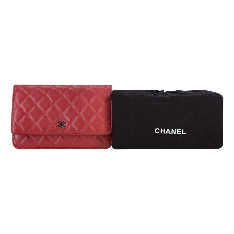 Chanel Caviar Leather Wallet On A Chain