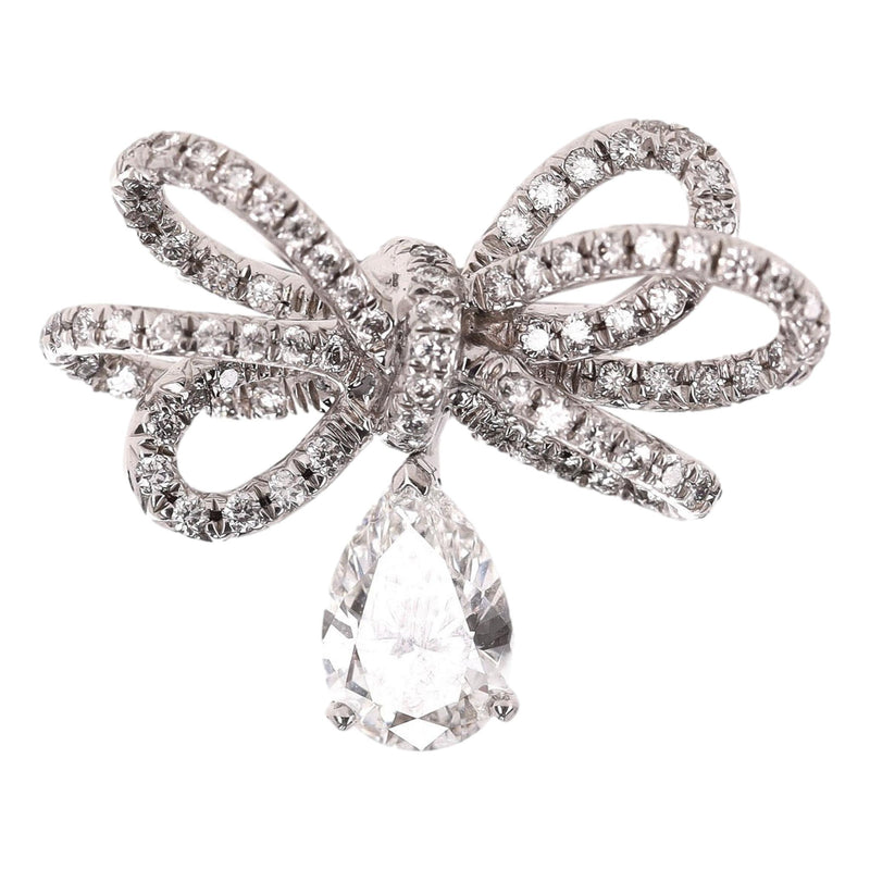 Chanel Boucle De Diamant Bow 18K White Gold & Diamond Ring