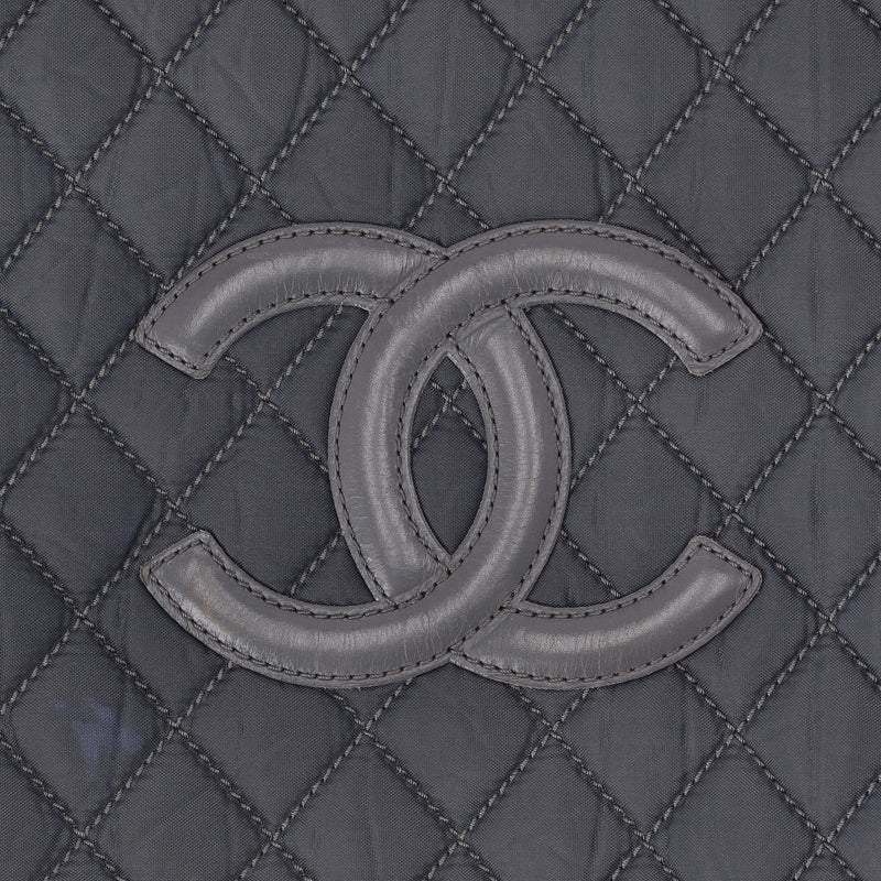 Chanel Diamond Quilted Nylon & Leather 'CC' Trolley Luggage