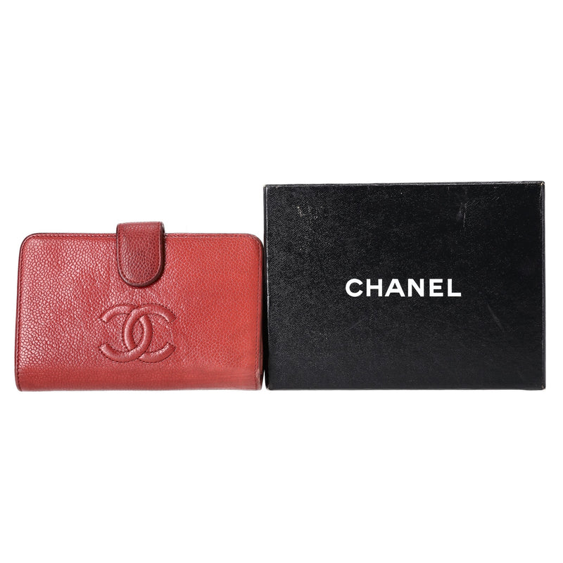 Chanel Caviar Leather Timeless 'CC' Logo Wallet