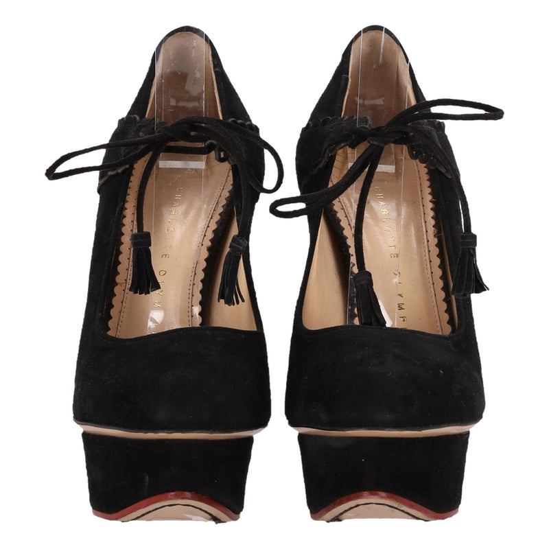 Charlotte Olympia Ophelia Suede Platform Heels. Size 38