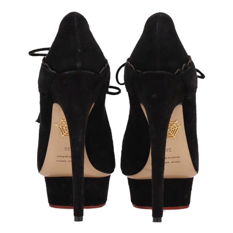 Charlotte Olympia Ophelia Suede Platform Heels. Size 38