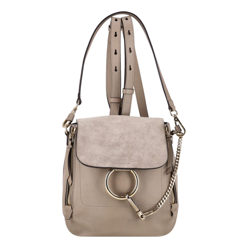 Chloe Suede & Calfskin Small Faye Backpack