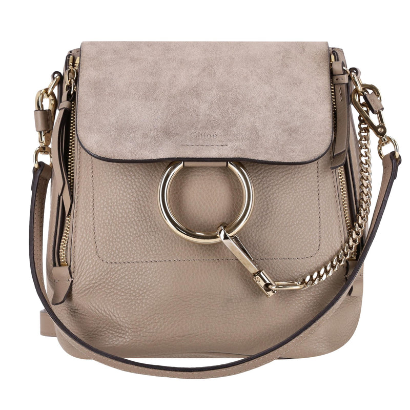 Chloe Suede & Calfskin Small Faye Backpack