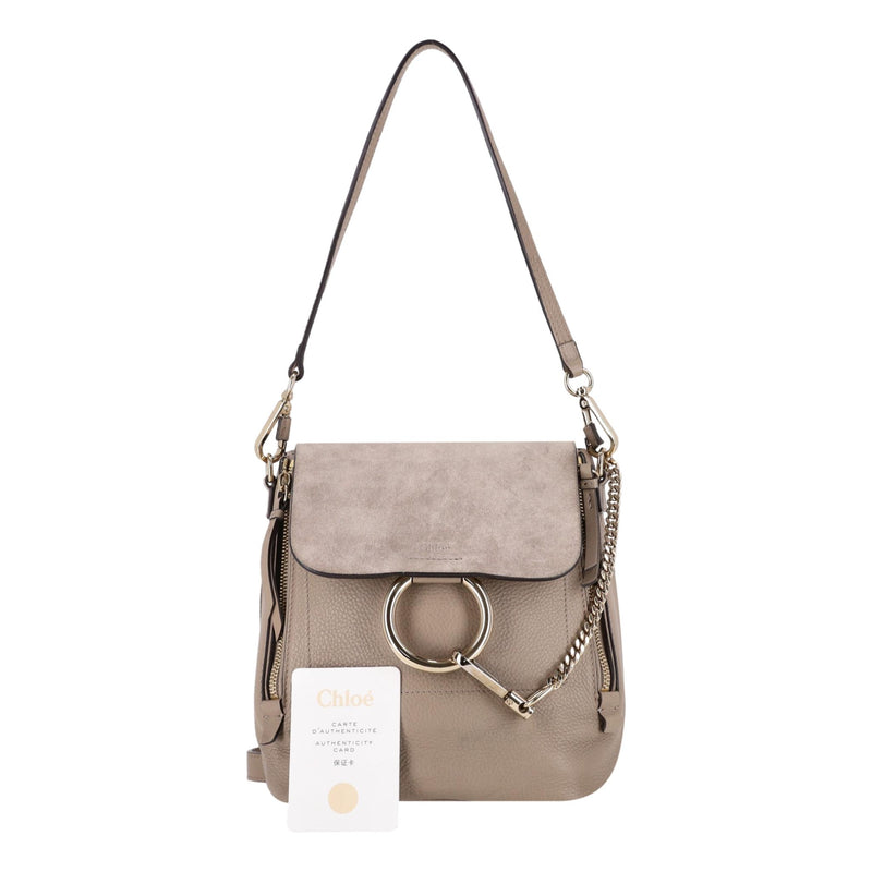 Chloe Suede & Calfskin Small Faye Backpack