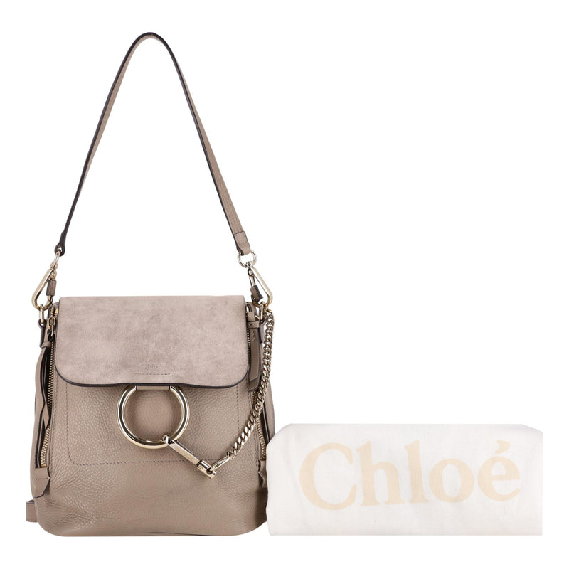 Chloe Suede & Calfskin Small Faye Backpack