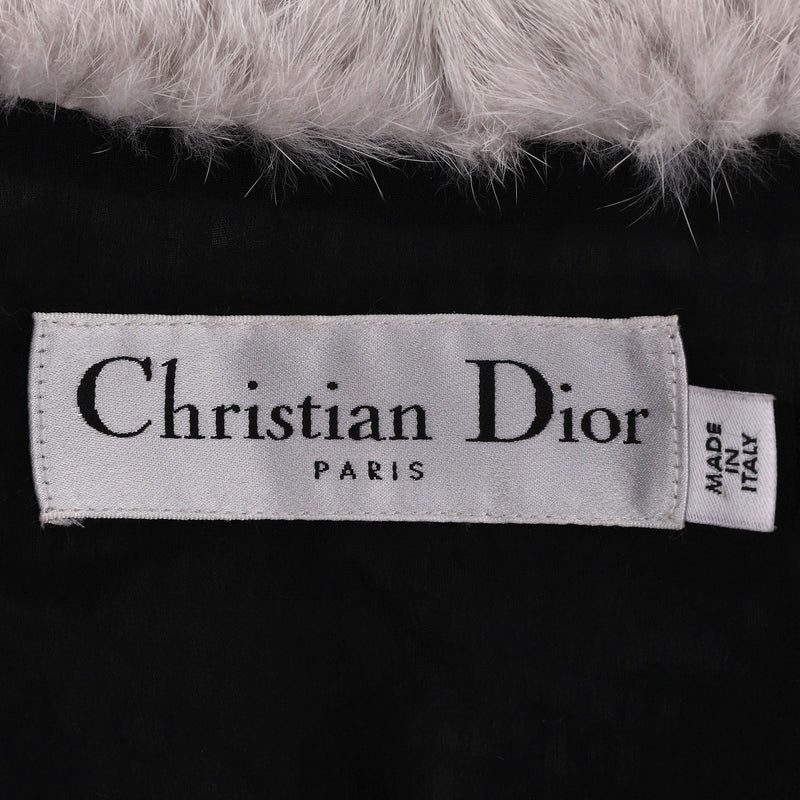 Christian Dior Patterned Mink Fur Coat. Size 36FR