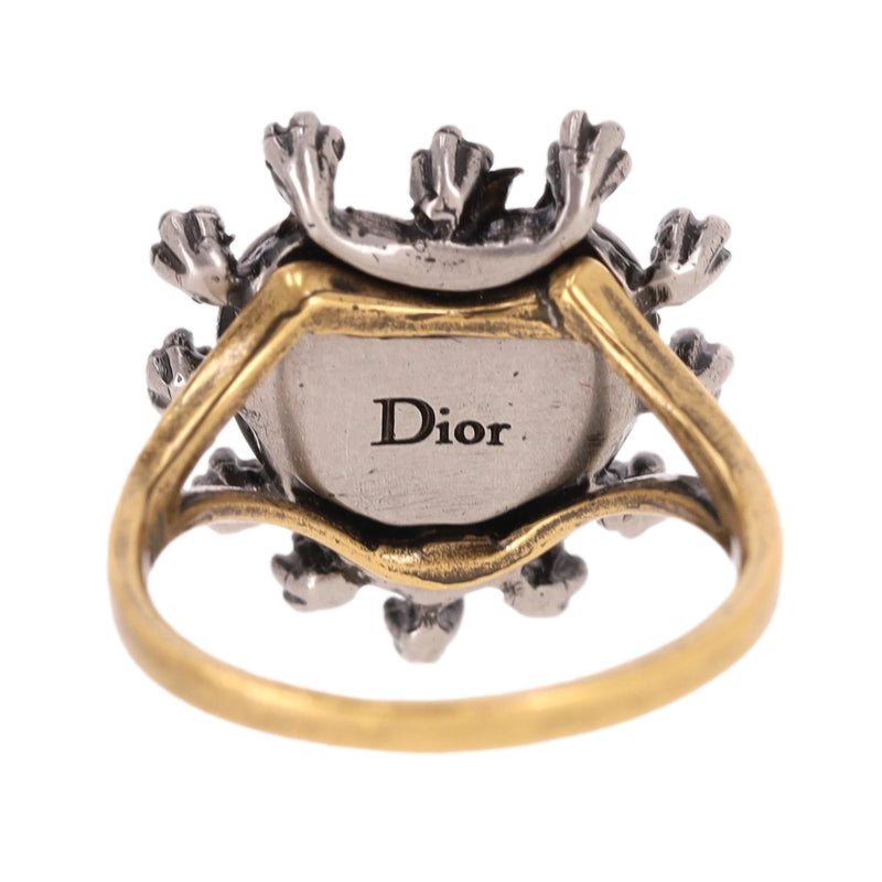 Dior Crystal Heart-Shaped Bee Ring