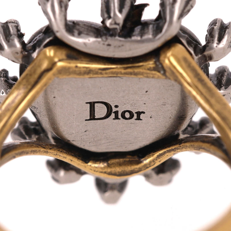 Dior Crystal Heart-Shaped Bee Ring