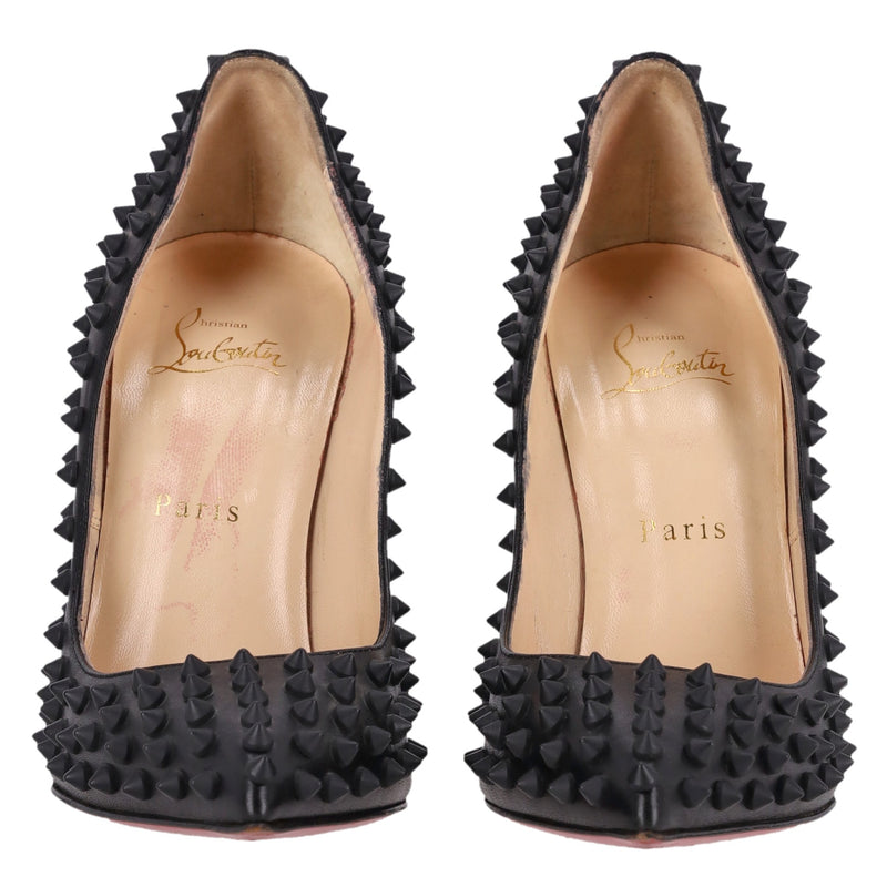 Christian Louboutin Pigalle Spikes Matte Leather Pumps. Size 39