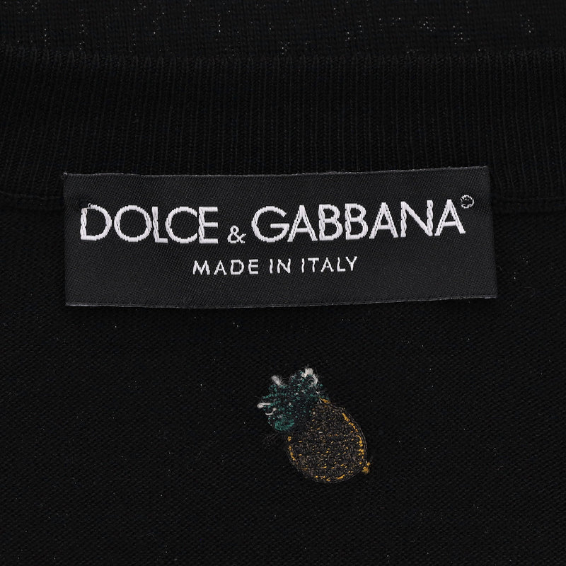 Dolce & Gabbana All-Over Pineapple Embroidery Silk Jumper. Size S