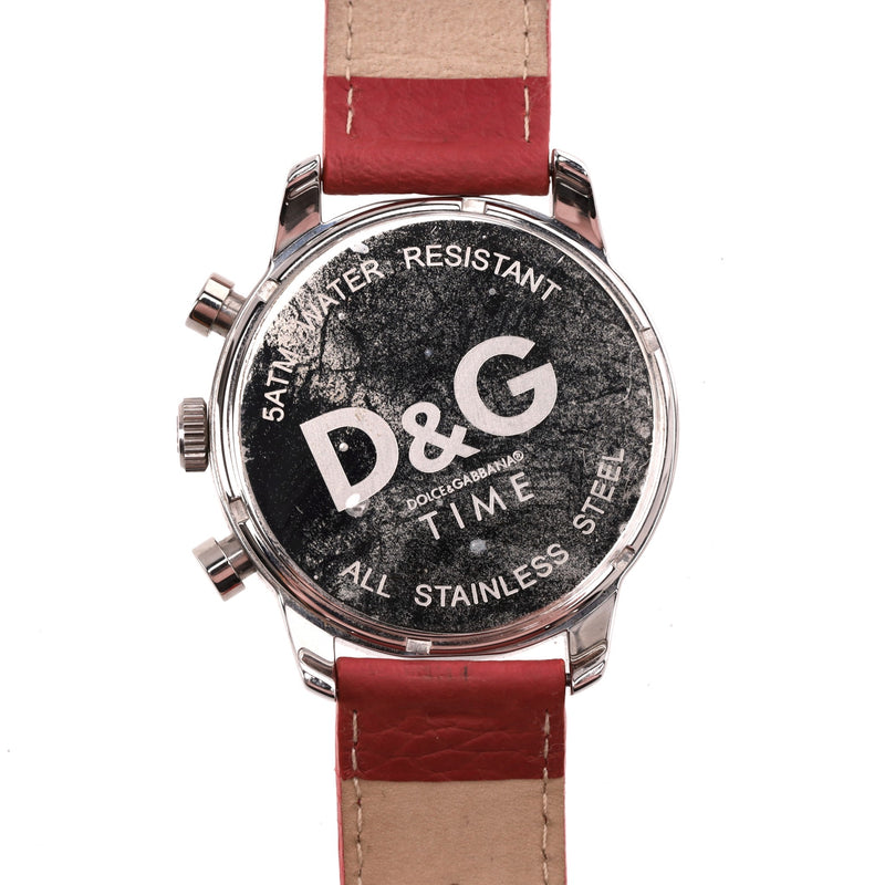 Dolce & Gabbana - D&G Time Two-Dial Crystal Embellished Leather Watch