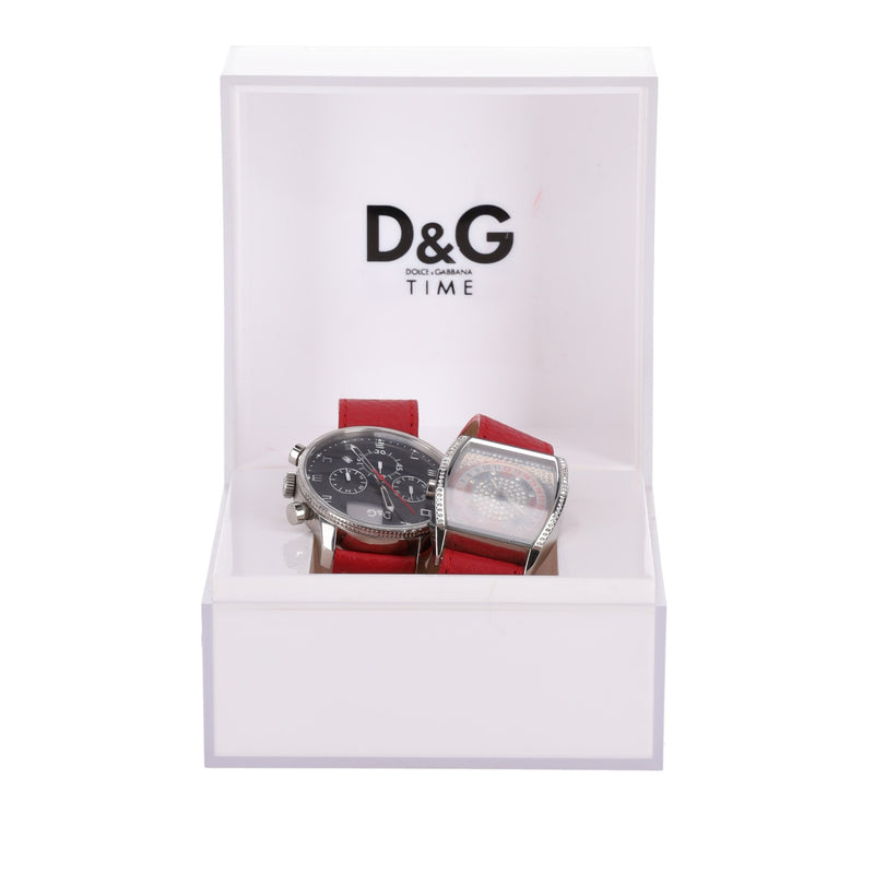 Dolce & Gabbana - D&G Time Two-Dial Crystal Embellished Leather Watch