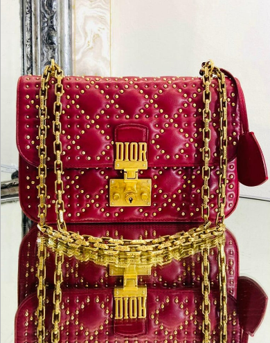 Christian Dior Cannage Dioraddict Studded Bag