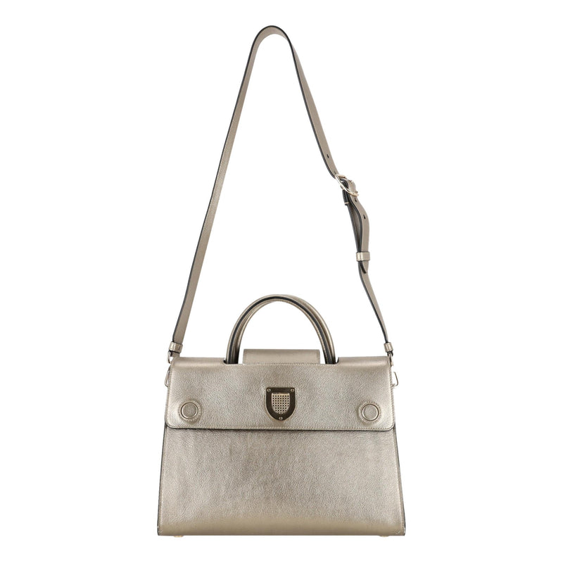 Dior Diorever Metallic Leather Medium Flap Bag