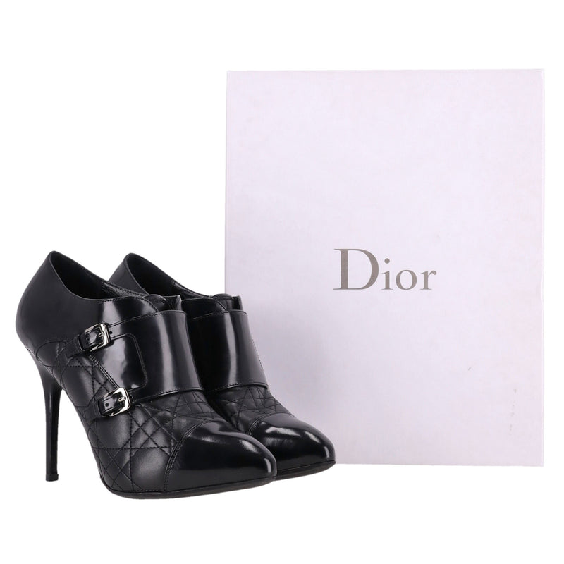 Christian Dior City Cannage Quilted Leather Ankle Boots. Size 37.5