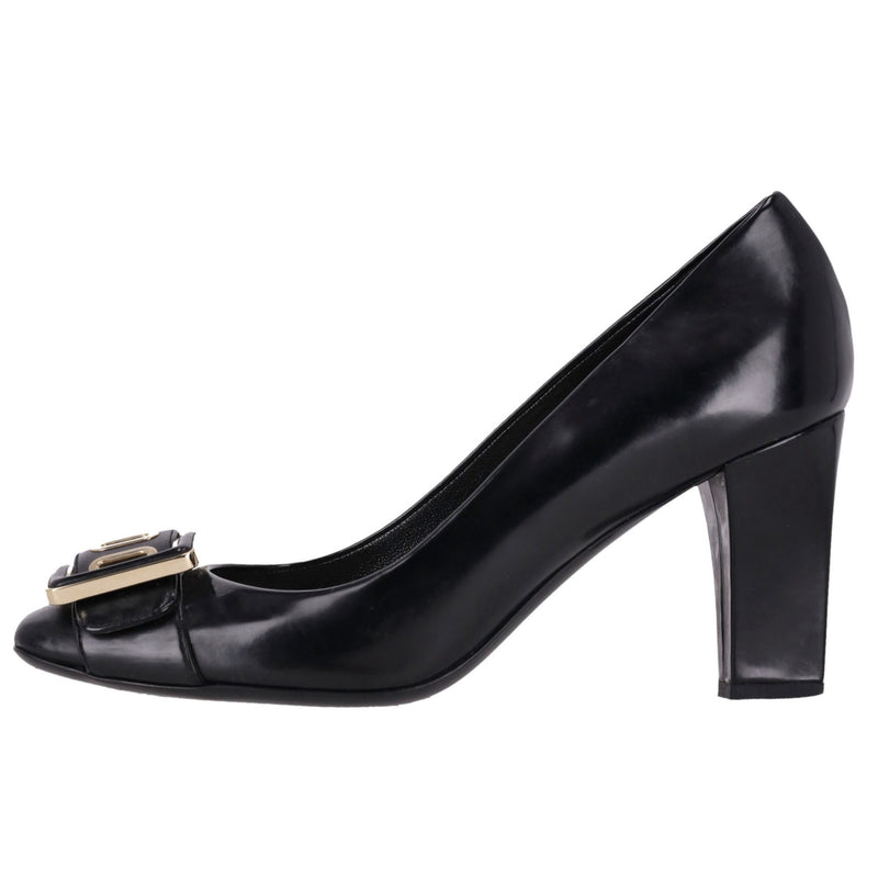 Dior Leather 'CD' Buckle Detail Pumps. Size 37