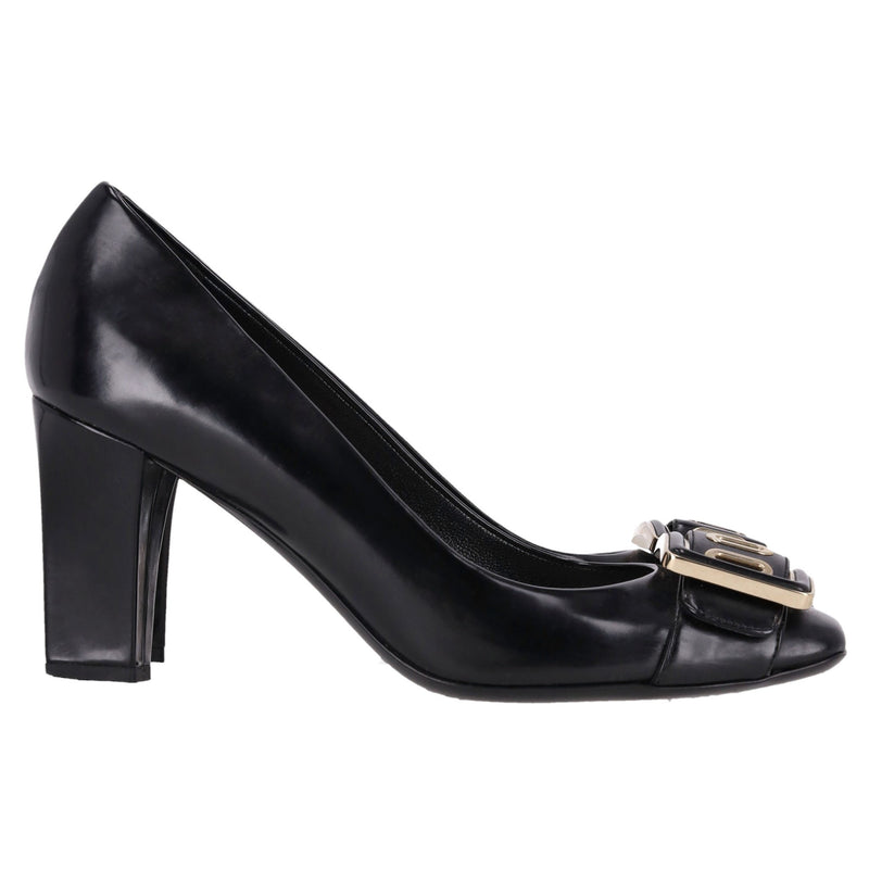 Dior Leather 'CD' Buckle Detail Pumps. Size 37