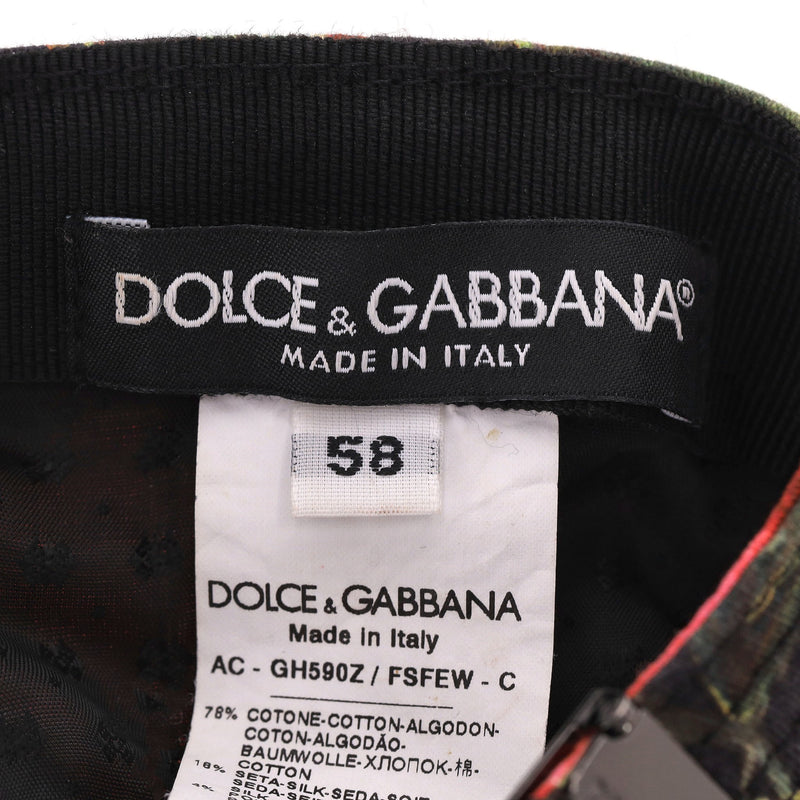 Dolce & Gabbana Rose Print 'DG' Logo Baseball Cap