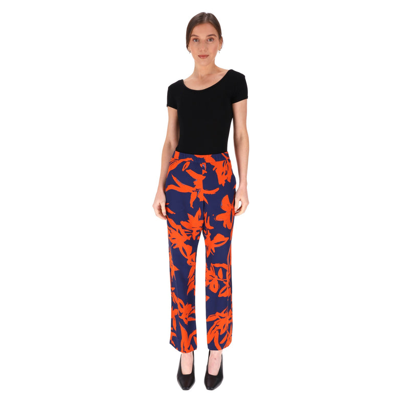 Dries Van Noten Silk Floral Print Trousers. Size 40EU