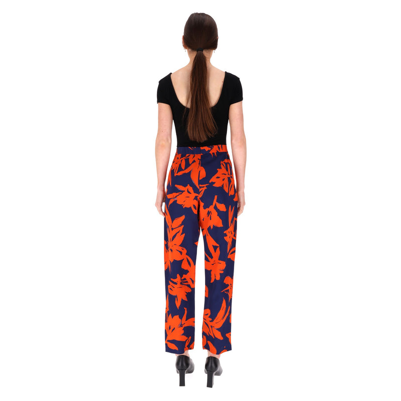 Dries Van Noten Silk Floral Print Trousers. Size 40EU