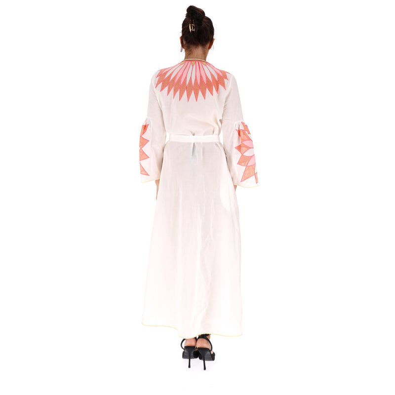 Emilio Pucci Belted Embroidered Maxi Dress. Size 38IT