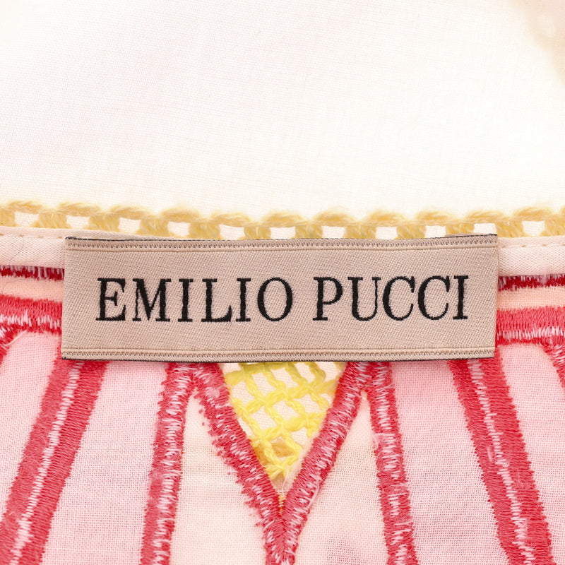 Emilio Pucci Belted Embroidered Maxi Dress. Size 38IT