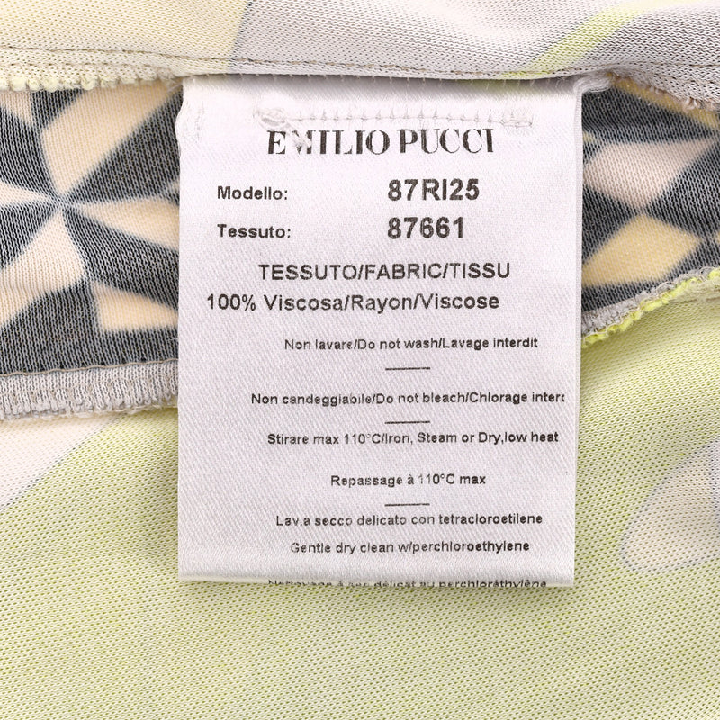 Emilio Pucci Printed Cowl Neck Dress. Size 38IT