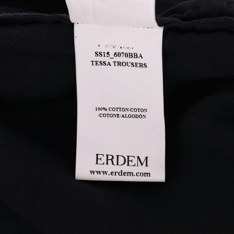 Erdem Laser-Cut Cotton Wide Capri Trousers. Size 12UK