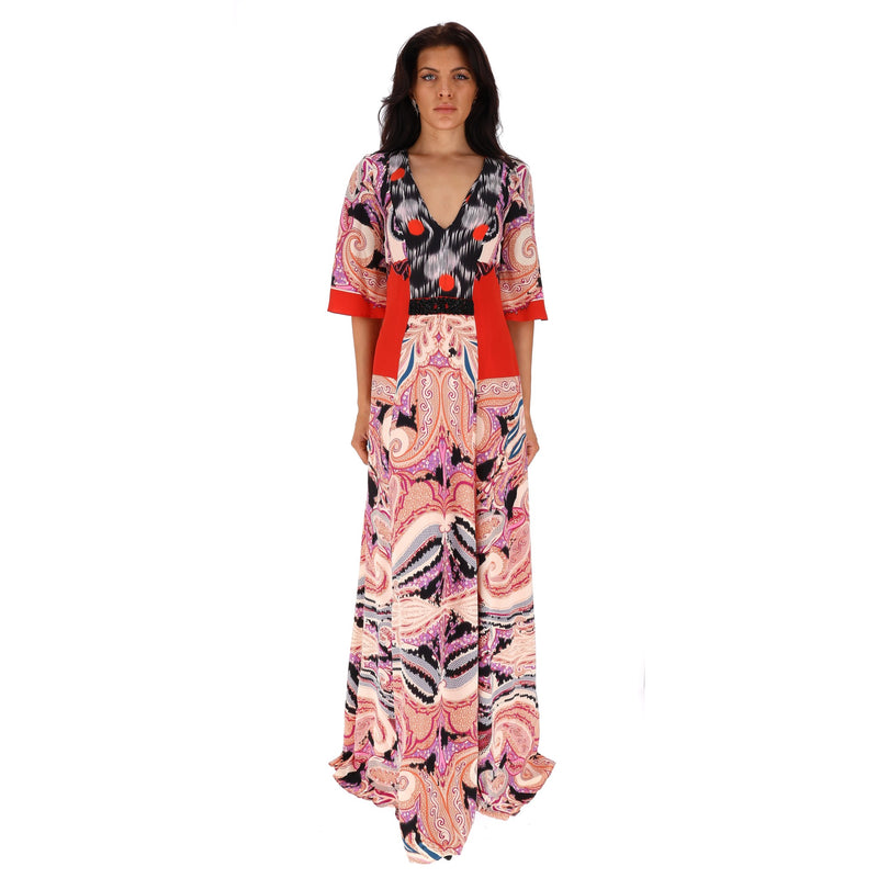 Etro Paisley Print Silk Maxi Dress. Size 42IT