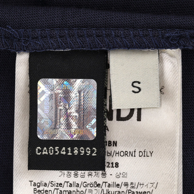 Fendi Sequin Patch Cotton Logo Top. Size S