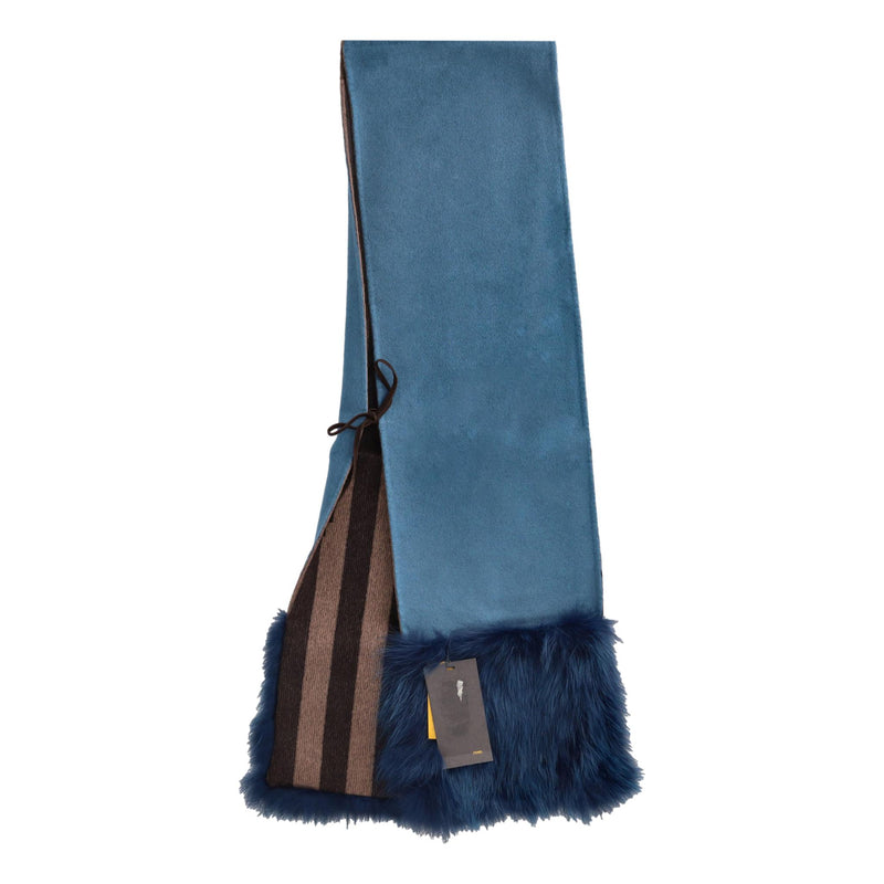 Fendi Fur Trimmed Cashmere Stole/Scarf