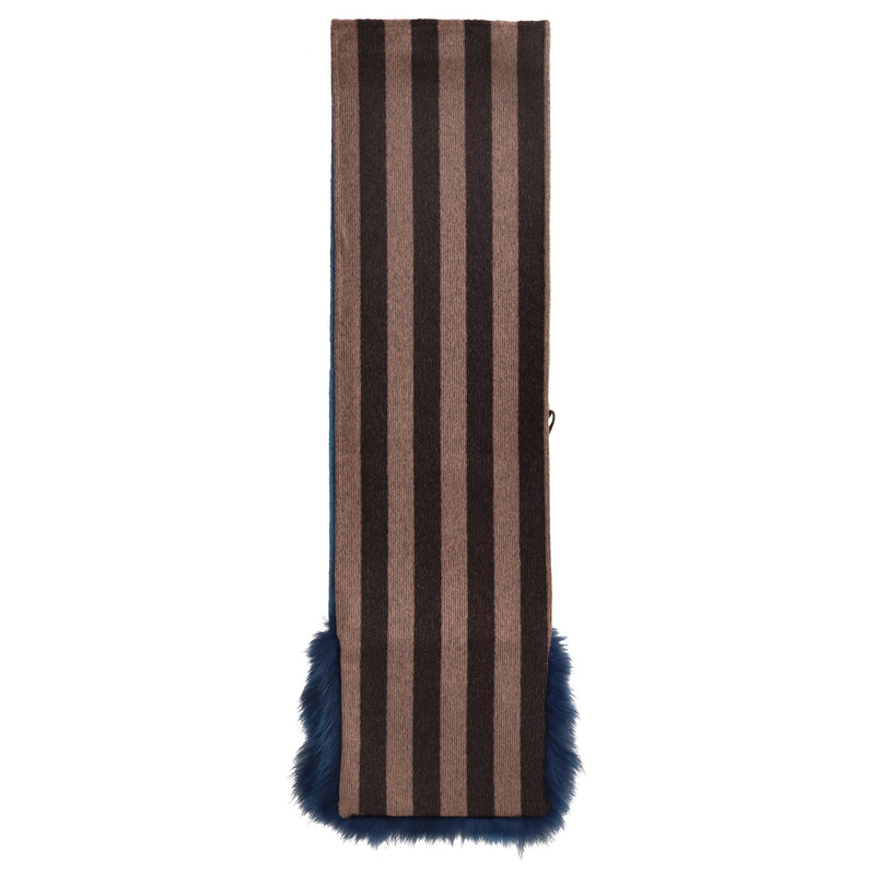 Fendi Fur Trimmed Cashmere Stole/Scarf