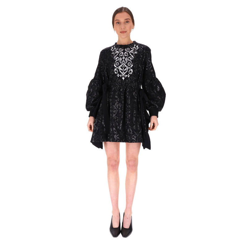 Fendi Gothic Print Embellished Dress. Size 38IT