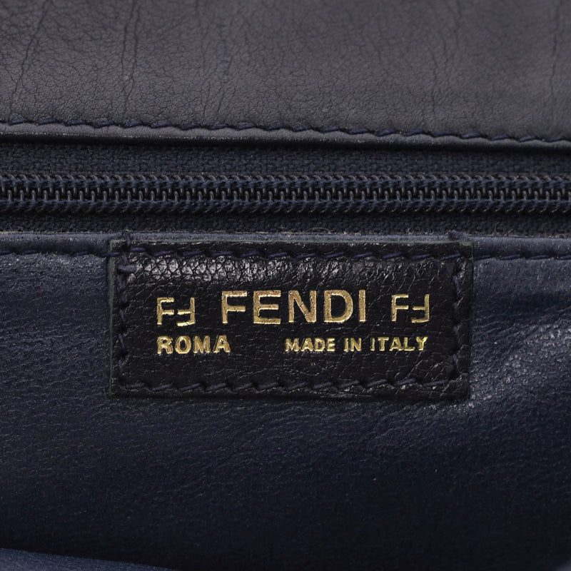 Fendi Vintage Leather Stitch Detail Crossbody/Clutch Bag