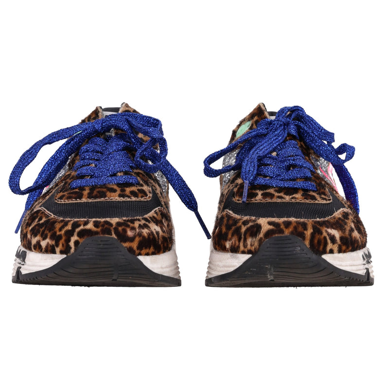 Golden Goose Leopard Print Running Sole Sneakers. Size 39