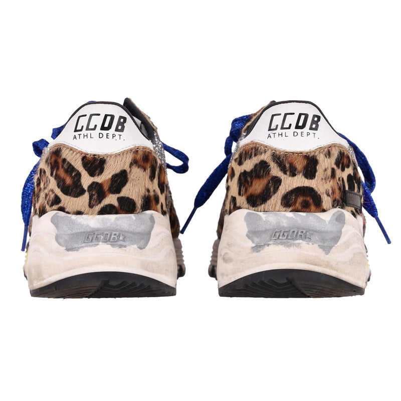 Golden Goose Leopard Print Running Sole Sneakers. Size 39