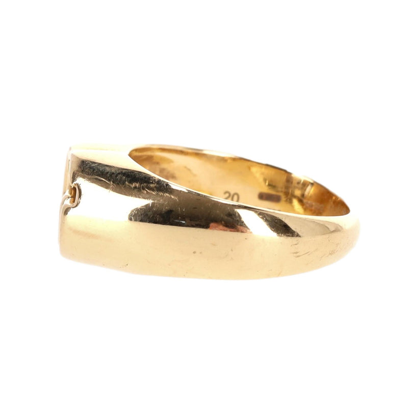 Gucci 18k Gold 'GG' Logo Running Chevalie Statement Ring