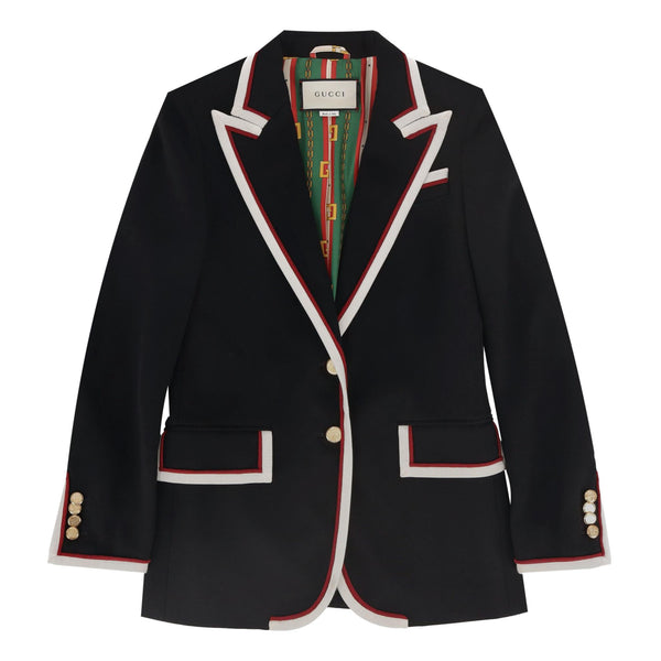 Gucci Grosgain Trimmed Cady Blazer/Jacket. Size 36IT