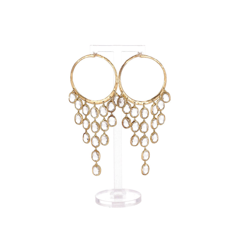 Gucci 18k Gold Chandelier Hoop Earrings