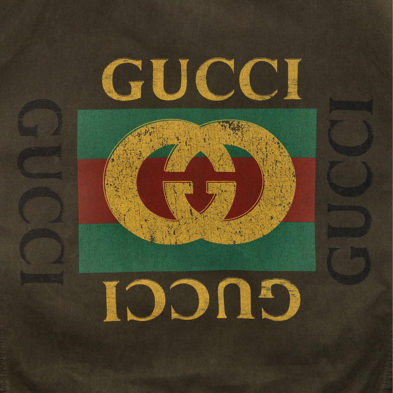 Gucci Cotton Parka With Large Printed Logo To The Rear. Size 48IT