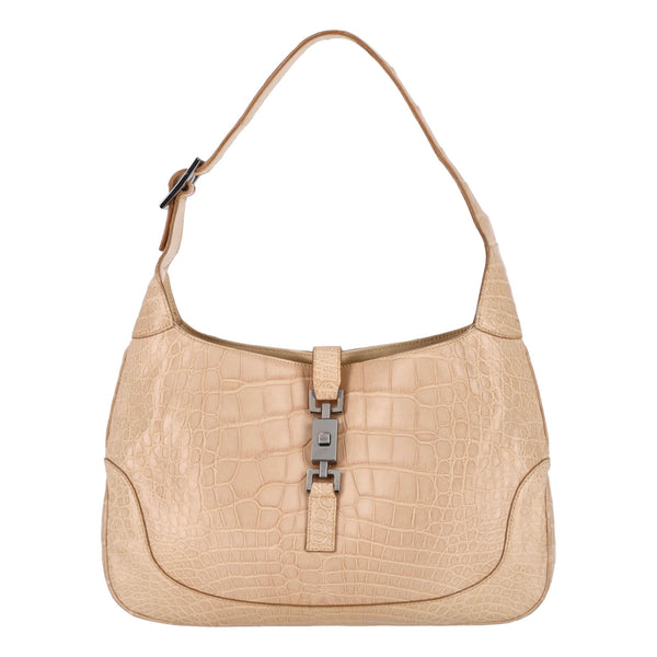 Gucci Crocodile Skin Jackie Hobo Shoulder Bag