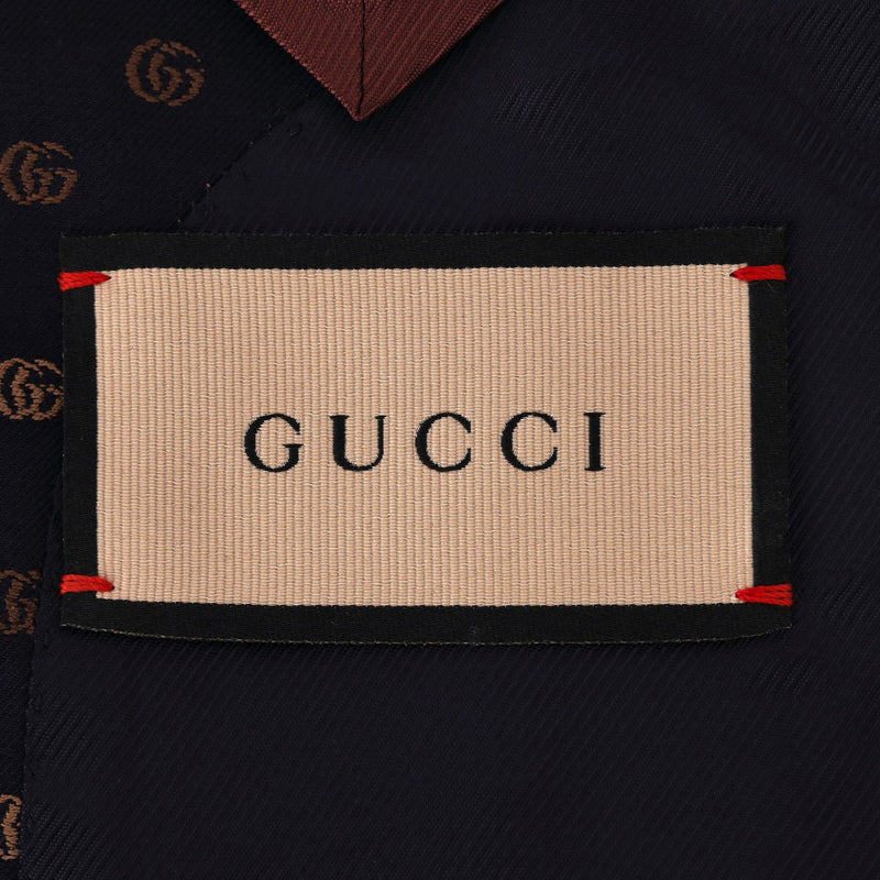 Gucci All-Over 'GG' Logo Wool Jacket. Size 46IT