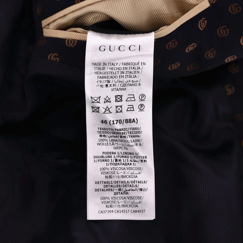 Gucci All-Over 'GG' Logo Wool Jacket. Size 46IT