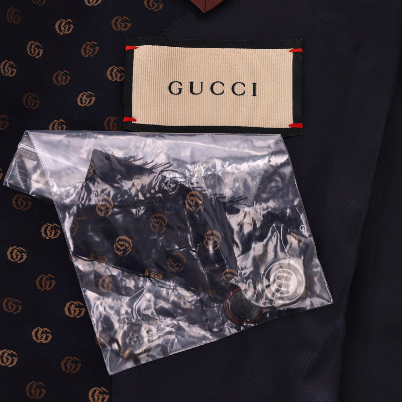 Gucci All-Over 'GG' Logo Wool Jacket. Size 46IT